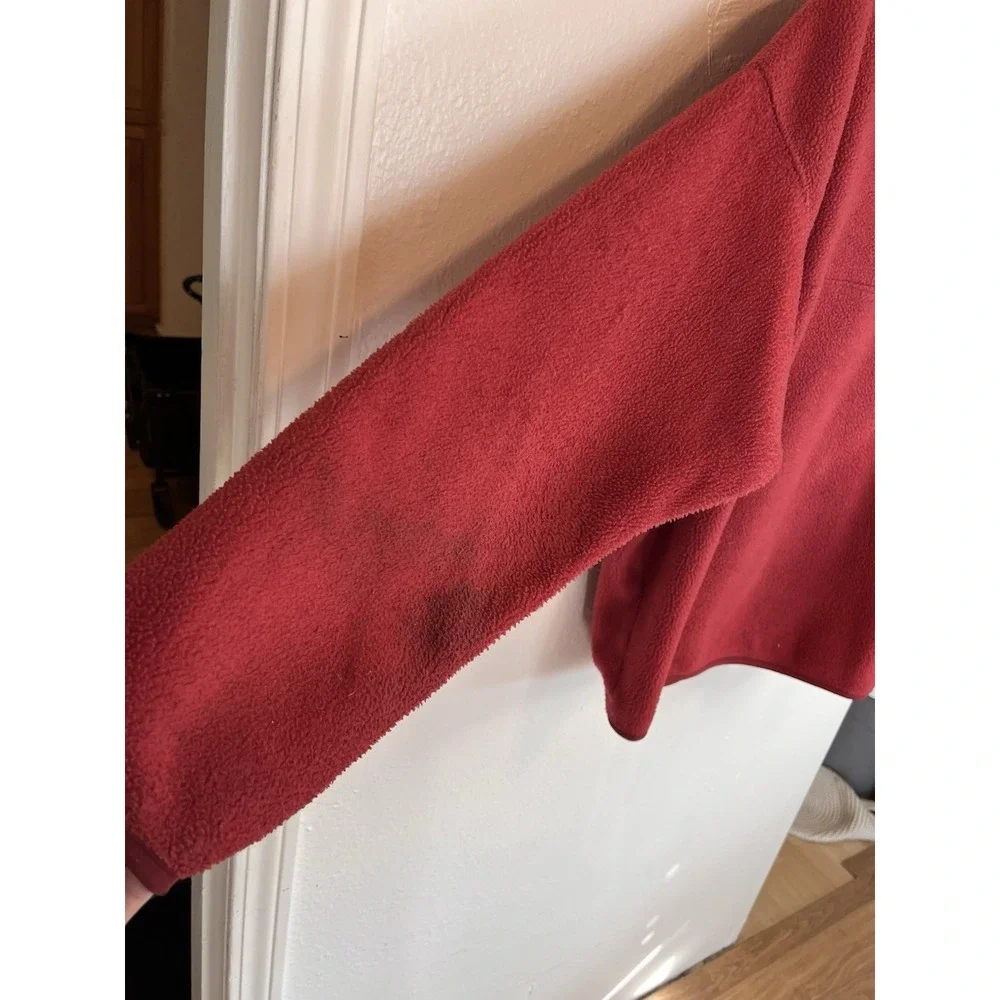 VTG 90s Patagonia Synchilla Snap T Fleece Red And Purple Size Large - Picture 5 of 6